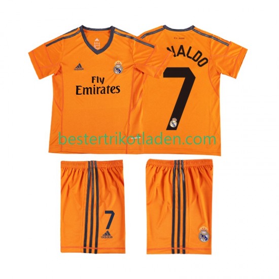 Fußballtrikot Real Madrid Cristiano Ronaldo 7 2013 2014 Retro Ausweich Trikot 3rd Kurzarm für Kinder