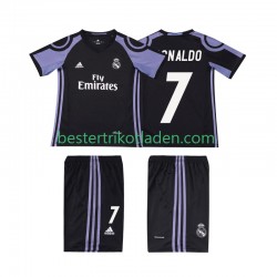 Fußballtrikot Real Madrid Cristiano Ronaldo 7 2016 2017 Retro Ausweich Trikot 3rd Kurzarm für Kinder
