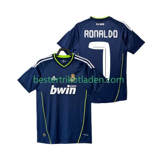 Fußballtrikot Real Madrid Cristiano Ronaldo 7 Retro Auswärts Trikot Away 2011 2010 Kurzarm für Herren