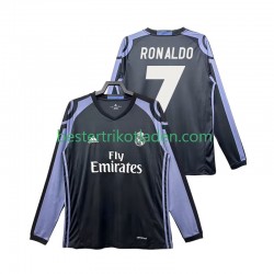 Fußballtrikot Real Madrid Cristiano Ronaldo 7 2016 2017 Retro Ausweich Trikot 3rd Langarm für Herren