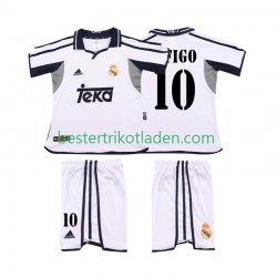 Fußballtrikot Real Madrid FIGO 10 2001 2002 Retro Heim Trikot Home Kurzarm für Kinder