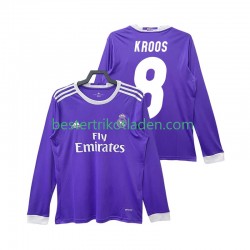 Fußballtrikot Real Madrid KROOS 8 2016 2017 Retro Auswärts Trikot Away Langarm für Herren