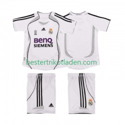 Fußballtrikot Real Madrid 2007 Retro Heim Trikot Home 2006 Kurzarm für Kinder