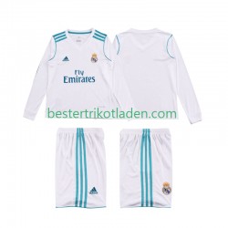 Fußballtrikot Real Madrid 2017 2018 Retro Heim Trikot Home Langarm für Kinder