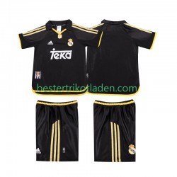 Fußballtrikot Real Madrid 2001 Retro Auswärts Trikot Away 1999 Kurzarm für Kinder