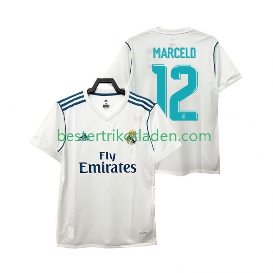 Fußballtrikot Real Madrid MARCELD 12 2017 2018 Retro Heim Trikot Home Kurzarm für Herren