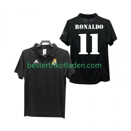 Fußballtrikot Real Madrid RONALDO 11 2002 2003 Retro Auswärts Trikot Away Kurzarm für Herren