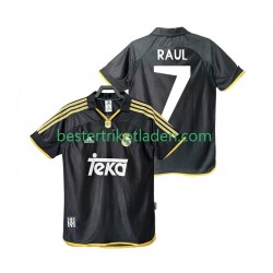 Fußballtrikot Real Madrid Raul 7 2001 Retro Auswärts Trikot Away 1999 Kurzarm für Herren