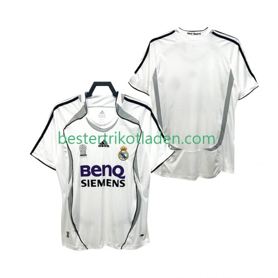Fußballtrikot Real Madrid 2007 Retro Heim Trikot Home 2006 Kurzarm für Herren