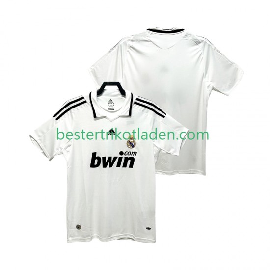 Fußballtrikot Real Madrid 2009 Retro Heim Trikot Home 2008 Kurzarm für Herren