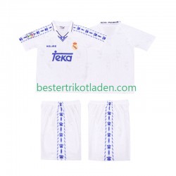 Fußballtrikot Real Madrid 1996-1997 Retro Heim Trikot Home Kurzarm für Kinder