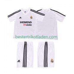 Fußballtrikot Real Madrid 20025 Retro Heim Trikot Home 2004 Kurzarm für Kinder