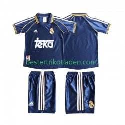 Fußballtrikot Real Madrid 1998 Retro Ausweich Trikot 3rd 1999 Kurzarm für Kinder