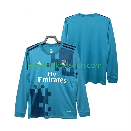 Fußballtrikot Real Madrid 2017 2018 Retro Ausweich Trikot 3rd Langarm für Herren