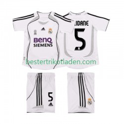 Fußballtrikot Real Madrid ZIDANE 5 2007 Retro Heim Trikot Home 2006 Kurzarm für Kinder