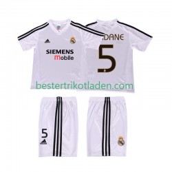 Fußballtrikot Real Madrid ZIDANE 5 20025 Retro Heim Trikot Home 2004 Kurzarm für Kinder