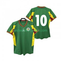Fußballtrikot Senegal 10 2002 Retro Auswärts Trikot Away Kurzarm für Herren