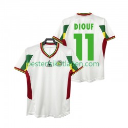Fußballtrikot Senegal DIOUF 11 2002 Retro Heim Trikot Home Kurzarm für Herren