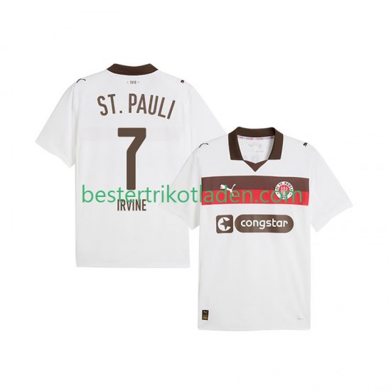 Fußballtrikot St. Pauli Jackson Irvine 7 Auswärts Trikot Away 2025-2026 Kurzarm für Herren