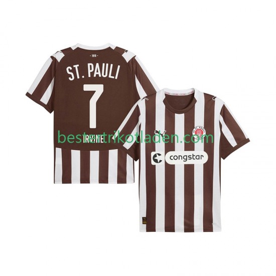 Fußballtrikot St. Pauli Jackson Irvine 7 Heim Trikot Home 2025-2026 Kurzarm für Herren