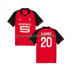 Fußballtrikot Stade Rennes Andres Gomez 20 Heim Trikot Home 2025-2026 Kurzarm für Herren