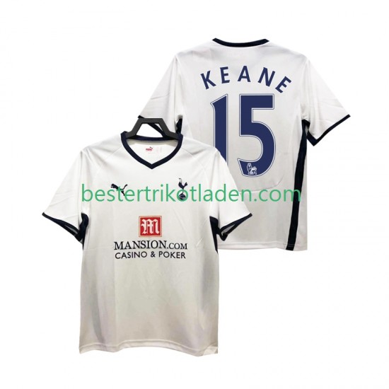 Fußballtrikot Tottenham Hotspur Keane 15 2009 Retro Heim Trikot Home 2008 Kurzarm für Herren