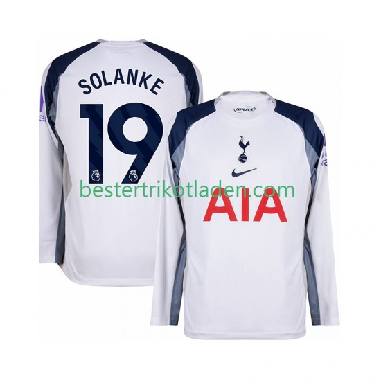 Fußballtrikot Tottenham Hotspur Solanke 19 Heim Trikot Home 2025-2026 Langarm für Herren