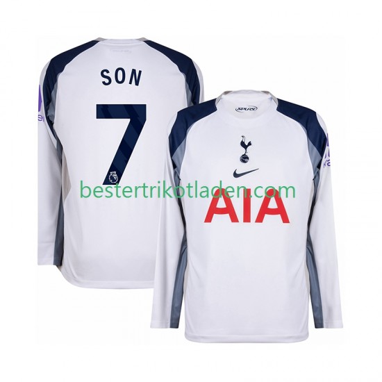 Fußballtrikot Tottenham Hotspur Son Heung-Min 7 Heim Trikot Home 2025-2026 Langarm für Herren