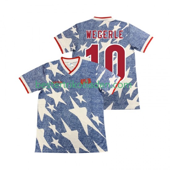 Fußballtrikot USA WEGERLE 10 Retro Auswärts Trikot Away 1994 Kurzarm für Herren