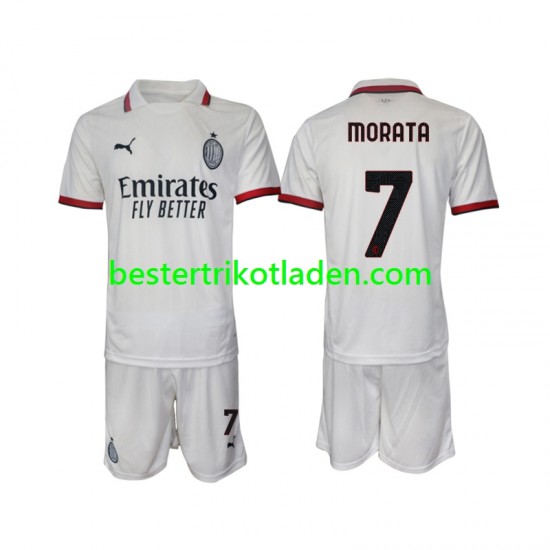 Fußballtrikot AC Mailand Morata 7 Auswärts Trikot Away 2024-2025 Kurzarm für Kinder
