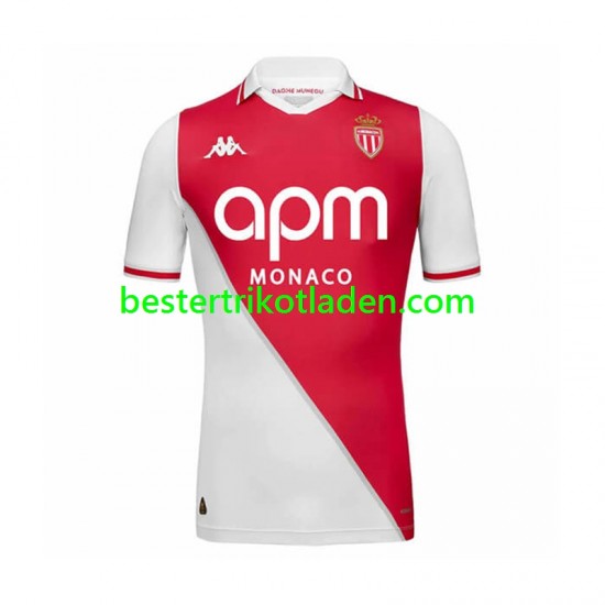Fußballtrikot AS Monaco Heim Trikot Home 2024-2025 Kurzarm für Herren