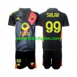 Fußballtrikot AS Rom Mile Svilar 99 Torwart Heim Trikot Home 2024-2025 Kurzarm für Kinder
