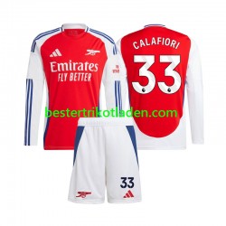 Fußballtrikot Arsenal Riccardo Calafiori 33 Heim Trikot Home 2024-2025 Langarm für Kinder