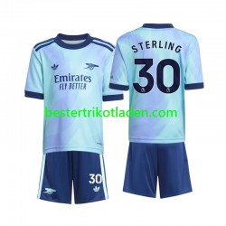 Fußballtrikot Arsenal Sterling 30 Ausweich Trikot 3rd 2024-2025 Kurzarm für Kinder