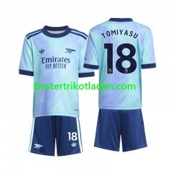 Fußballtrikot Arsenal Takehiro Tomiyasu 18 Ausweich Trikot 3rd 2024-2025 Kurzarm für Kinder