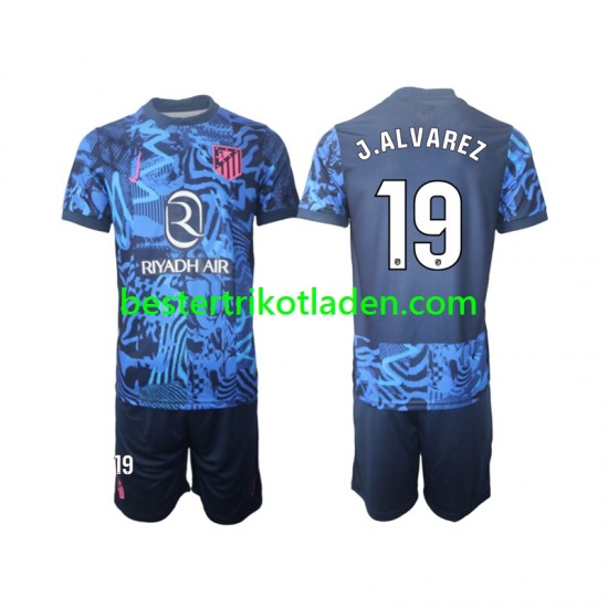 Fußballtrikot Atlético Madrid J.Alvarez 19 Ausweich Trikot 3rd 2024-2025 Kurzarm für Kinder