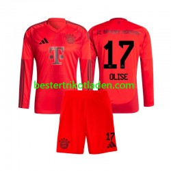 Fußballtrikot FC Bayern München Michael Olise 17 Heim Trikot Home 2024-2025 Langarm für Kinder