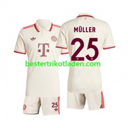 Fußballtrikot FC Bayern München Muller 25 Ausweich Trikot 3rd 2024-2025 Kurzarm für Kinder