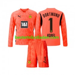 Fußballtrikot Borussia Dortmund Gregor Kobel 1 Torwart Ausweich Trikot 3rd 2024-2025 Langarm für Kinder