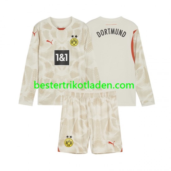 Fußballtrikot Borussia Dortmund Torwart Heim Trikot Home 2024-2025 Langarm für Kinder