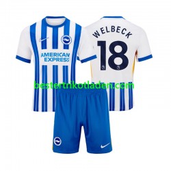 Fußballtrikot Brighton Hove Albion WELBECK 18 Heim Trikot Home 2024-2025 Kurzarm für Kinder