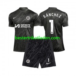 Fußballtrikot Chelsea Robert Sanchez 1 Torwart Auswärts Trikot Away 2024-2025 Kurzarm für Kinder