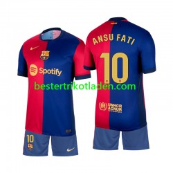 Fußballtrikot FC Barcelona Ansu Fati 10 Heim Trikot Home 2024-2025 Kurzarm für Kinder