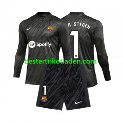 Fußballtrikot FC Barcelona Ter Stegen 1 Torwart Ausweich Trikot 3rd 2024-2025 Langarm für Kinder