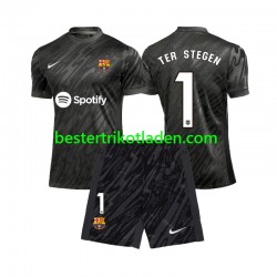 Fußballtrikot FC Barcelona Ter Stegen 1 Torwart Ausweich Trikot 3rd 2024-2025 Kurzarm für Kinder