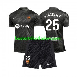 Fußballtrikot FC Barcelona Wojciech Szczesny 25 Torwart Auswärts Trikot Away 2024-2025 Kurzarm für Kinder