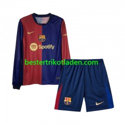 Fußballtrikot FC Barcelona Heim Trikot Home 2024-2025 Langarm für Kinder