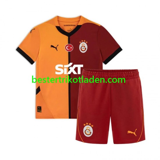 Fußballtrikot Galatasaray Heim Trikot Home 2024-2025 Kurzarm für Kinder