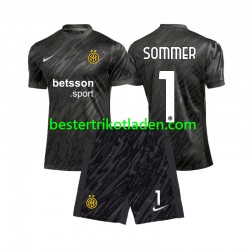 Fußballtrikot Inter Mailand Yann Sommer 1 Torwart Ausweich Trikot 3rd 2024-2025 Kurzarm für Kinder