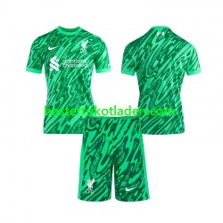 Fußballtrikot Liverpool Torwart Auswärts Trikot Away 2024-2025 Kurzarm für Kinder